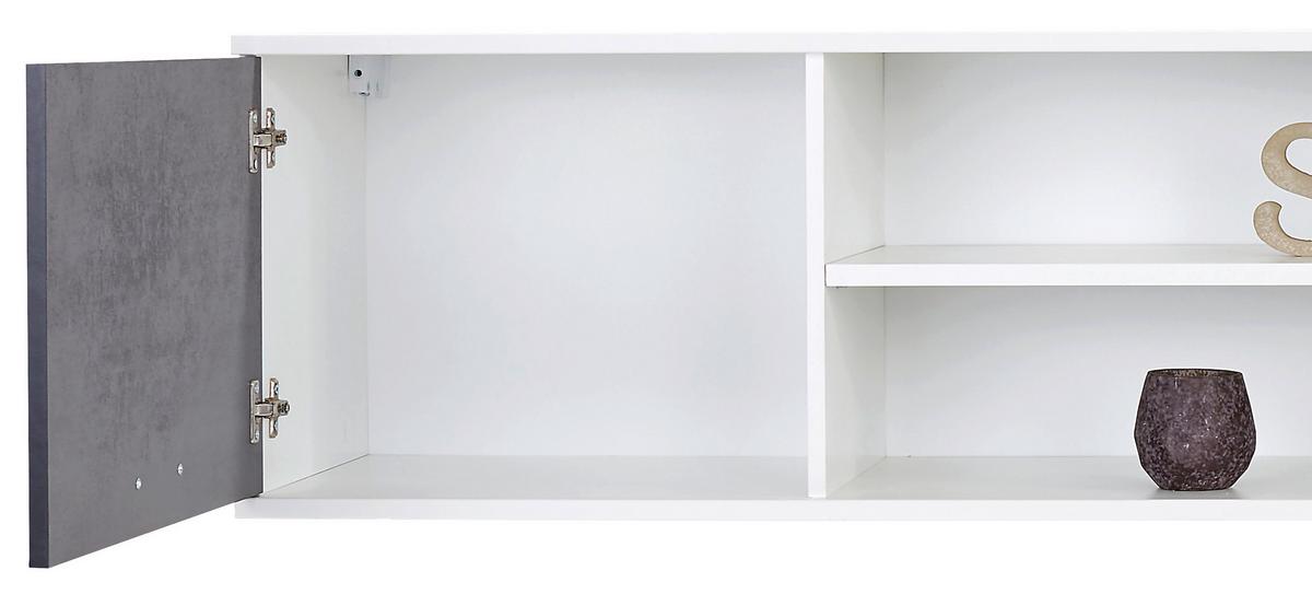 Corp suspendat STAR - alb/gri închis, Konventionell, material pe bază de lemn (204/40,6/38cm)