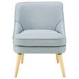 Sessel in Hellblau - Naturfarben/Hellblau, KONVENTIONELL, Holz/Textil (64/73/56cm) - MODERN LIVING