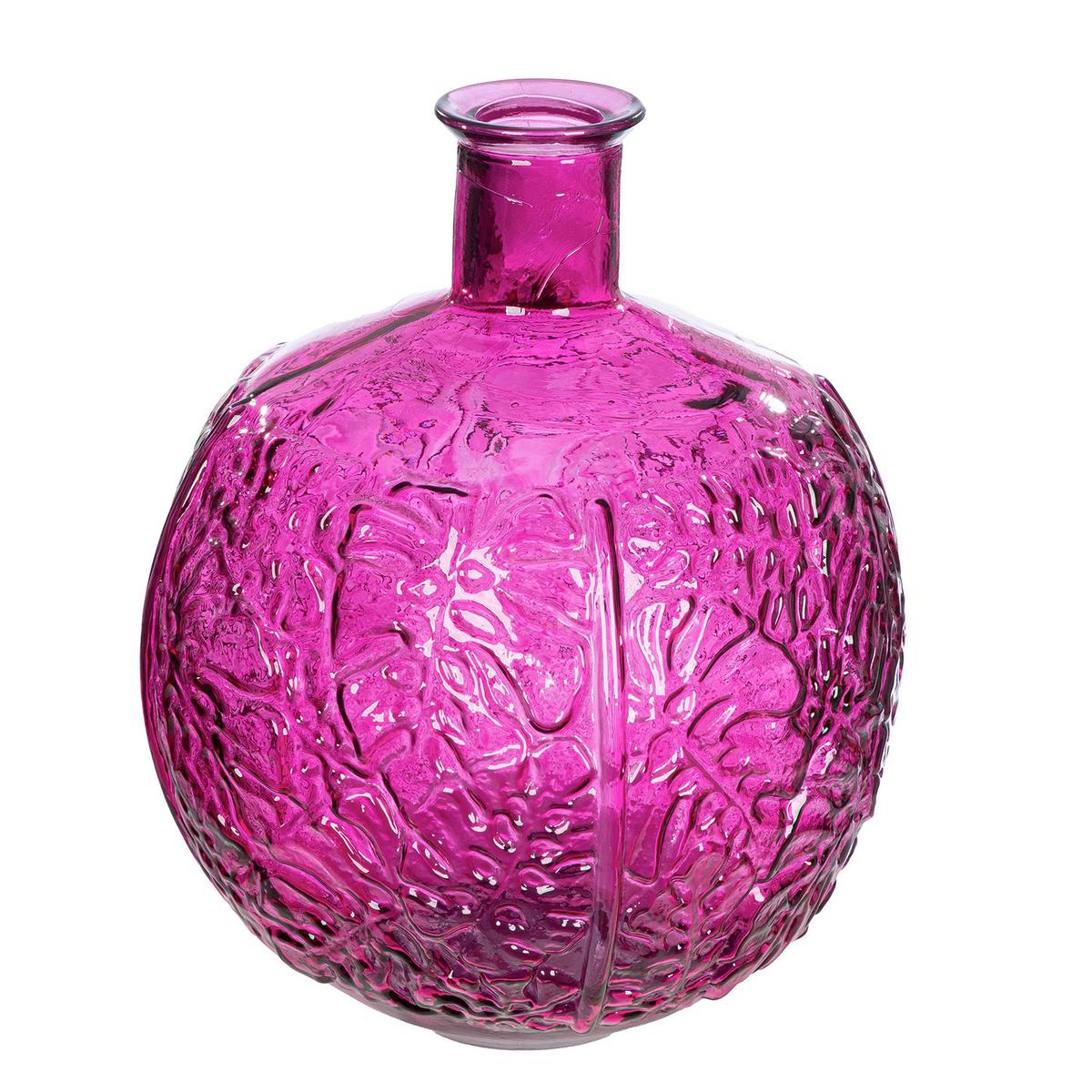 Dekovase Dschungel Pink Magenta - Magenta, Basics, Glas (33/44cm)