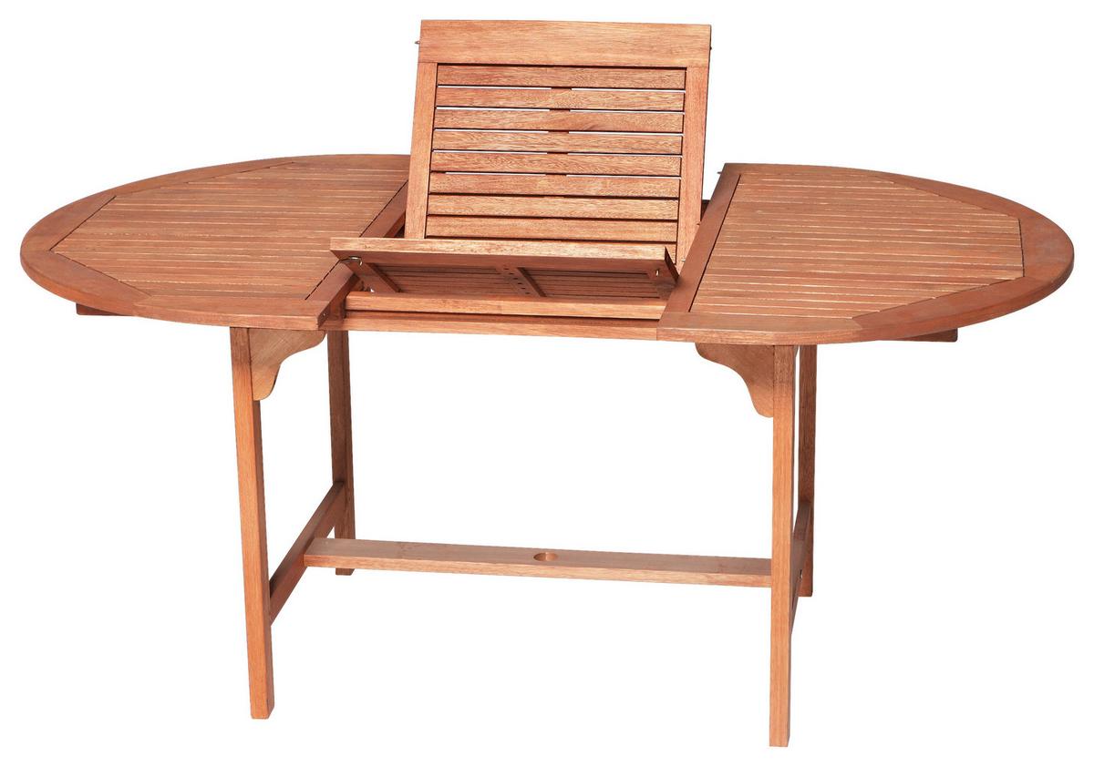 Gartenmöbel Set 13-tlg Maracaibo Holz - Naturfarben/Grün, KONVENTIONELL, Holz/Textil - Gardenson