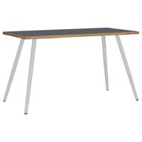 SCHREIBTISCH SALIA T80 - Honigeiche/Weiss, Design, Holzwerkstoff/Metall (110/80/70cm) - MID.YOU