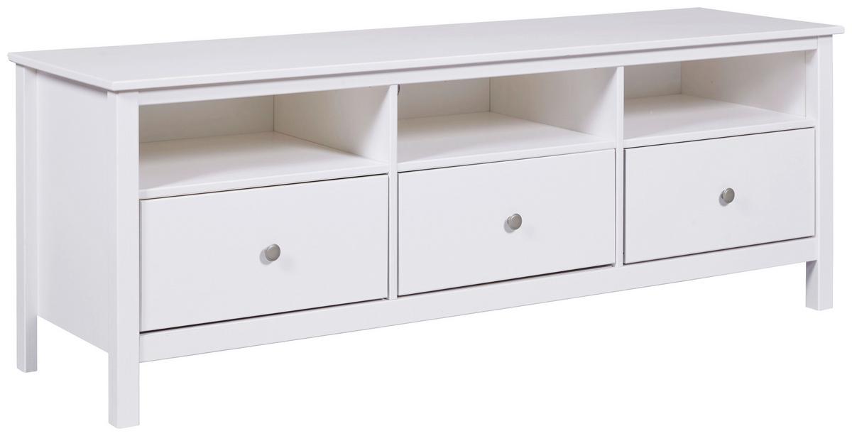 Lowboard Chilly Home ca. 160x57x45 cm Weiß - Silberfarben/Weiß, Design, Holz/Metall (160/57/45cm) - Livetastic