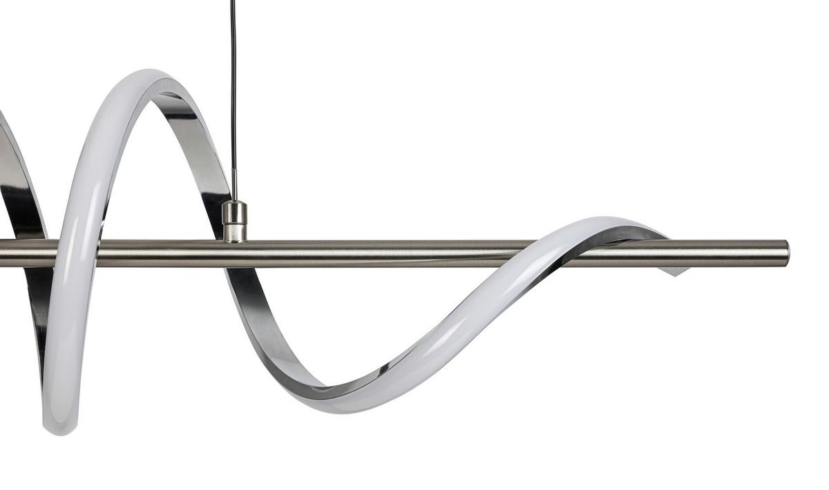 LED-Hängeleuchte Lina Chrom-/Nickelfarben max. 20 W - Chromfarben/Nickelfarben, MODERN, Kunststoff/Metall (20/80/120cm) - Mömax