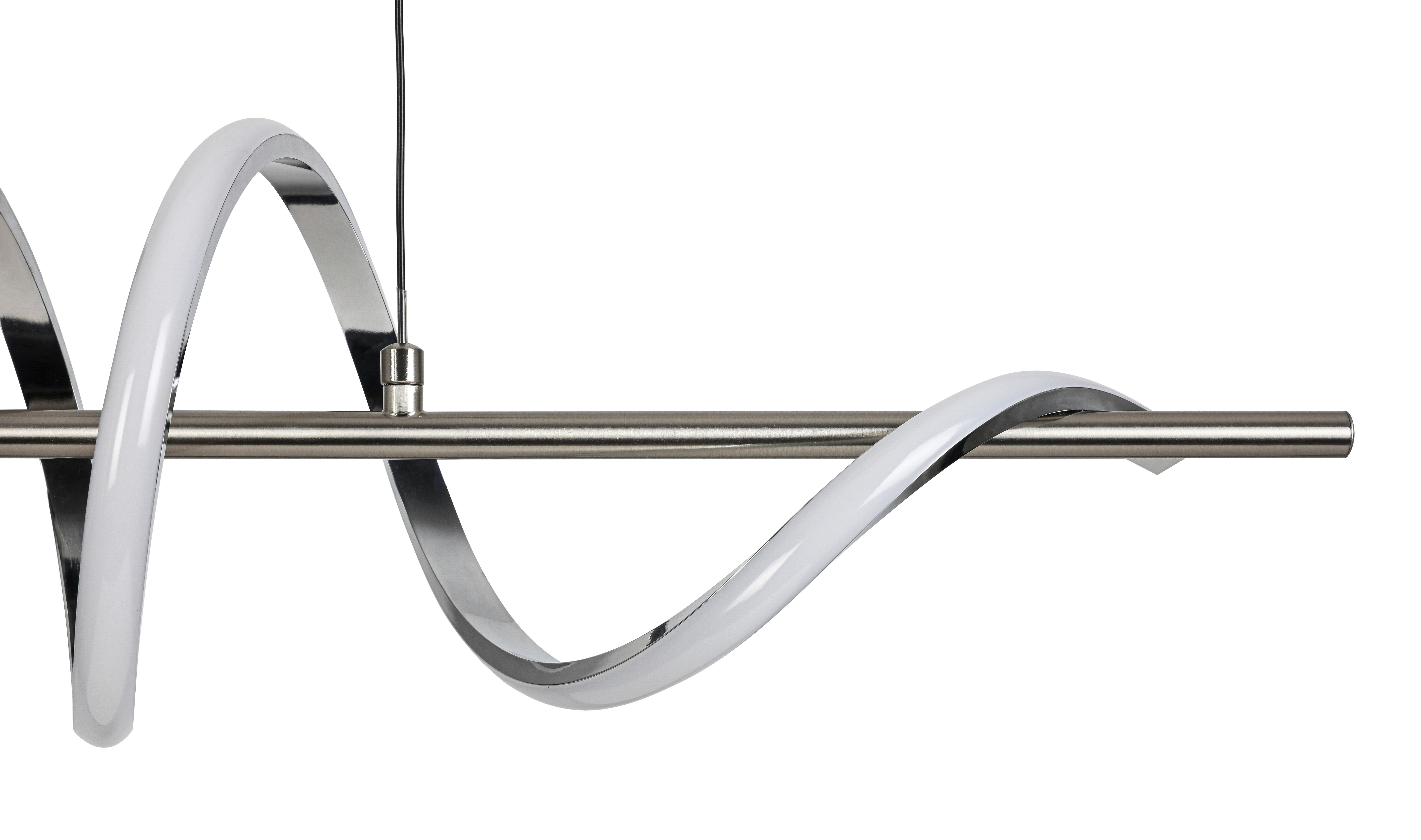LED-HÄNGLAMPA LINA - kromfärg/nickelfärgad, Modern, metall/plast (80/20/120cm) - Mömax