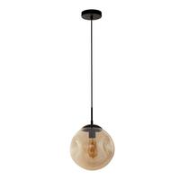 Függőlámpa 22123-1bk - fekete, Basics, üveg/fém (25/36cm)