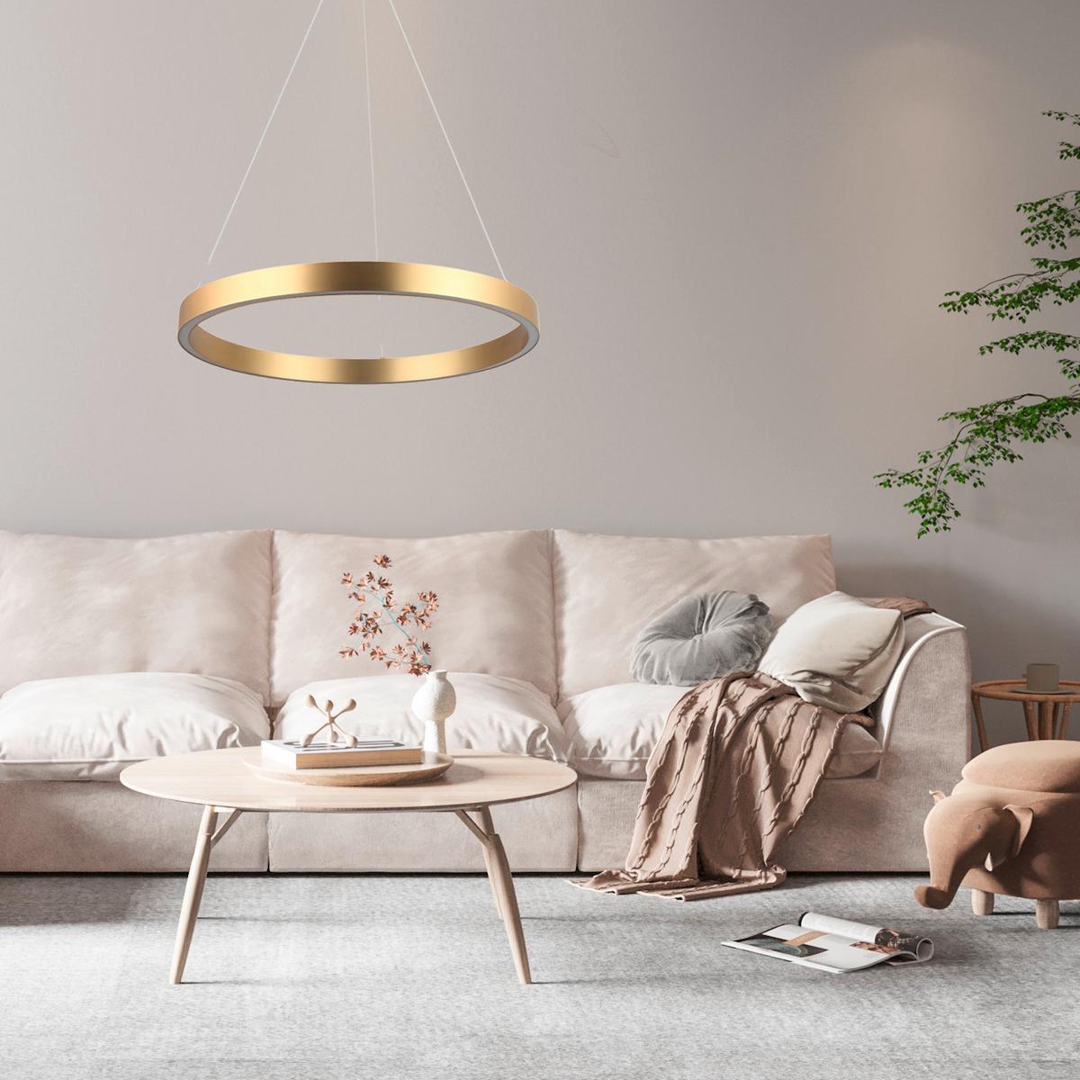 Led-hängeleuchte Lp-333/1p S Gd Midway Small - Goldfarben, Design, Metall (60/126cm)