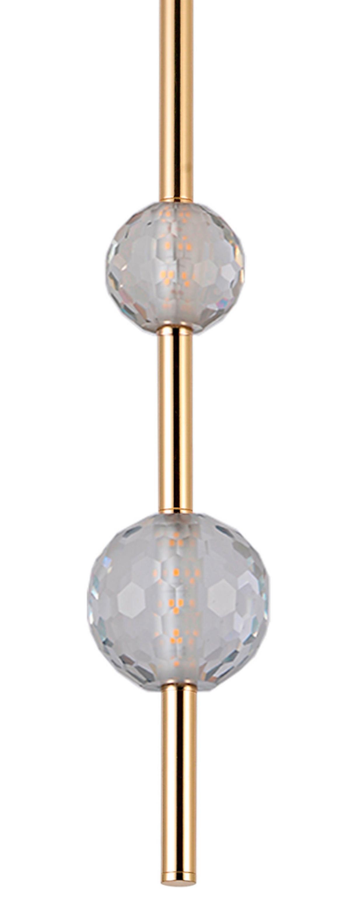 Led-hängeleuchte Lp-719/2pf Gd Vaku - Goldfarben, Konventionell, Metall (8/8/120cm)