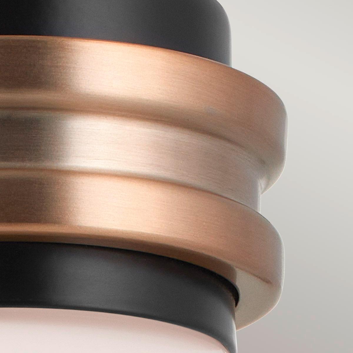 Fürdőszobai Falilámpa Kl-Farum1-Bk-Cpz - Pezsgő/fekete, Konventionell, üveg/fém (24/17,8/21,5cm) - Elstead Lighting