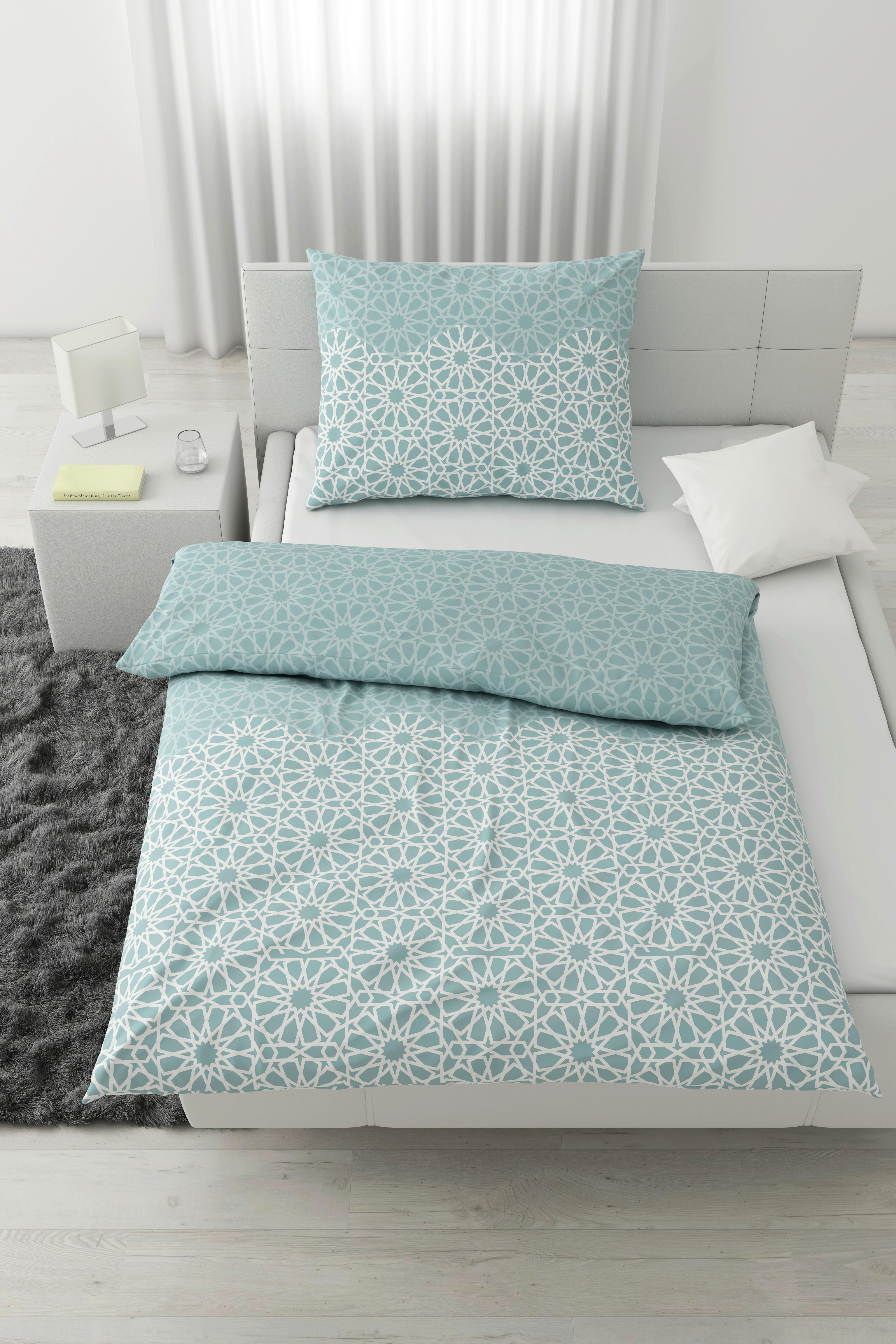 Ágyneműhuzat-garnitúra Caroline - mentazöld, Konventionell, textil (140/200cm) - Modern Living