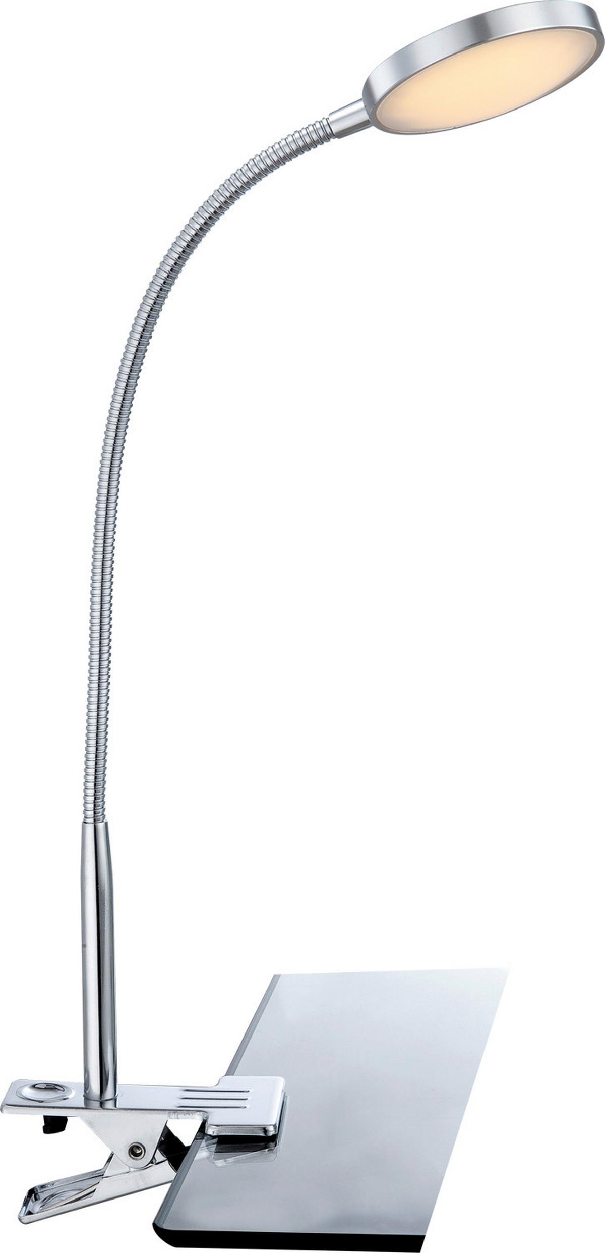 LED-Klemmleuchte Pegasu max. 6 Watt - Chromfarben/Opal, Basics, Kunststoff (30/30/47cm) - Globo