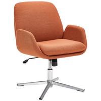 KRZESŁO Z PODŁOKIETNIKAMI SIGI    -NOVEL- - kolor stalowy/pomarańczowy, Konventionell, metal/tkanina (60/77-84/66cm) - Novel
