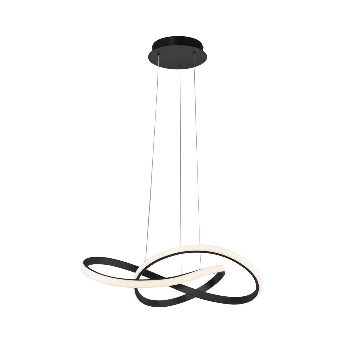 LED-Hängeleuchte Maria max. 29,50 Watt - Schwarz, Design, Metall (5,7/5,7/120cm)
