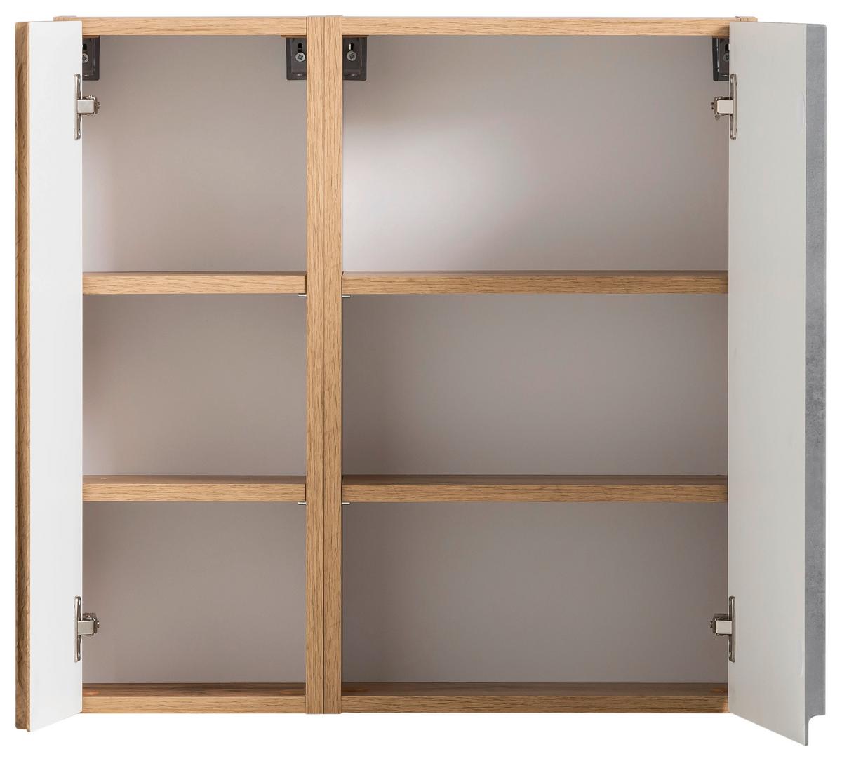 Hängeschrank Varese ca. 65x64 cm Hellgrau/Eiche - Eiche Wotan/Hellgrau, MODERN, Holzwerkstoff (65/64/20cm) - Held