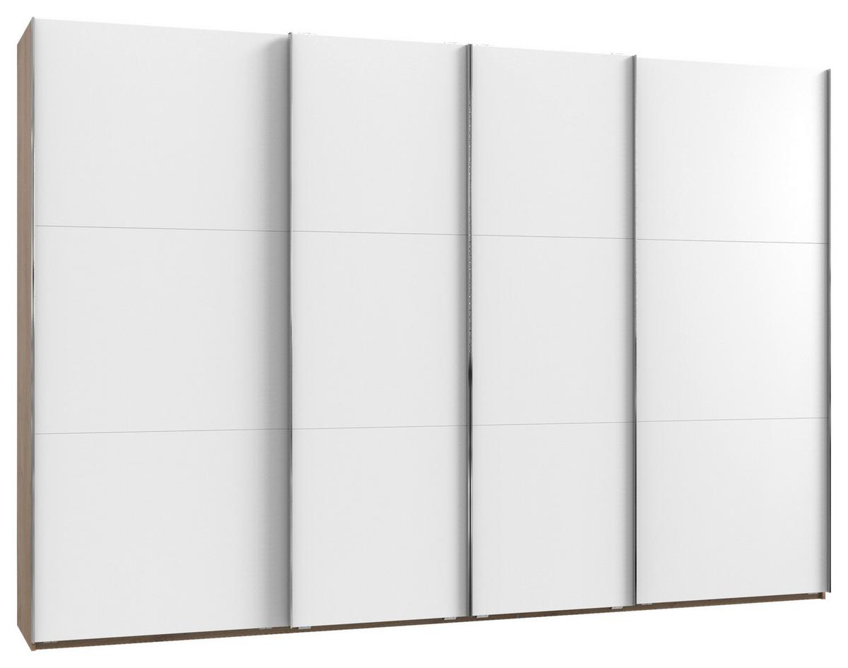 Ormar S Kliznim Vratima Level 36a - bijela/boje hrasta, Basics, drvni materijal/metal (350/216/65cm) - Modern Living