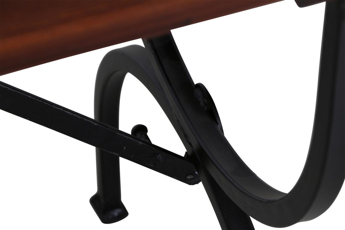 Biertischgarnitur Bavaria Braun/Schwarz - Dunkelbraun, MODERN, Holz/Metall (60/60/180cm) - Gardenson