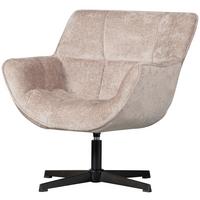 Sessel Wibo Taupe B: 71 cm - Taupe/Schwarz, Design, Textil/Metall (71/94/83cm) - Livetastic