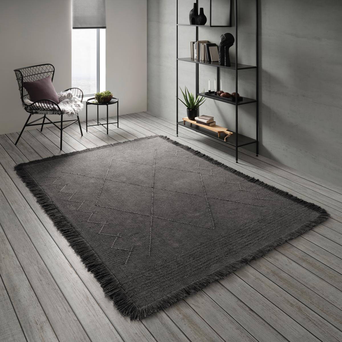 Ručno Tkani Tepih Monaco 2 - antracit, tekstil (120/170cm) - Modern Living