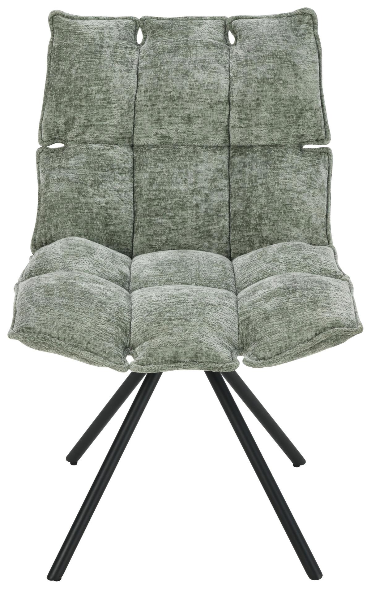 Stuhl Carla Mintgrün - Schwarz/Mintgrün, Trend, Holz/Textil (57/86/66cm) - Mömax