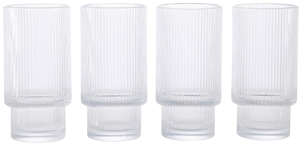 Gläserset Rosemary - 277ml Transparent, 4-teilig - Transparent, Modern, Glas (6,8/14cm) - Mömax