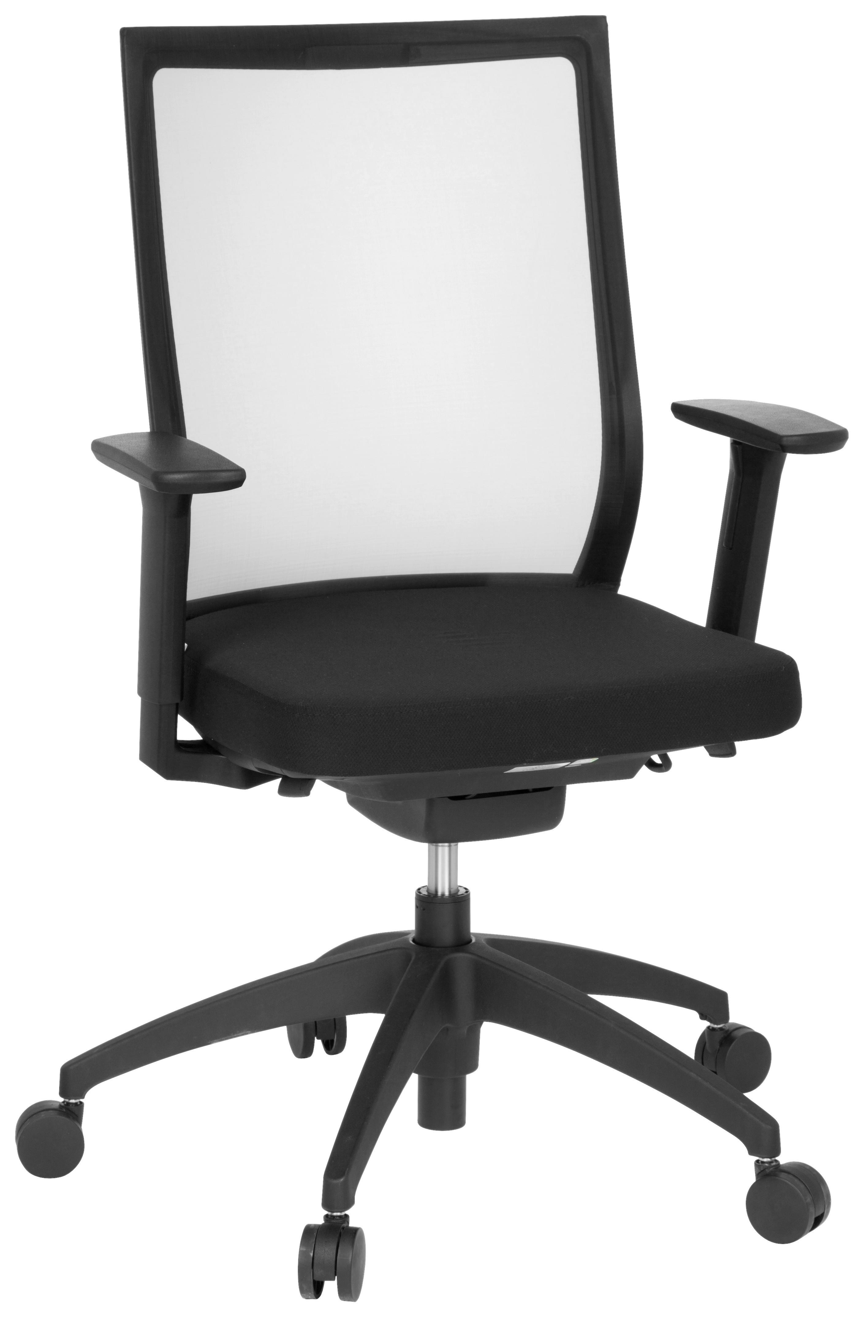 Pisarniški Stol Aspen, Črna - barve kroma/črna, Moderno, umetna masa/tekstil (63/106/55cm) - MID.YOU
