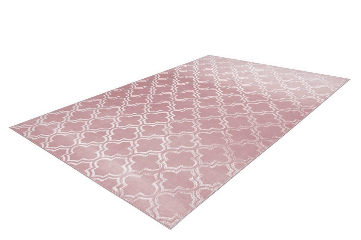 Flachwebeteppich Monroe 100 Rosa - Rosa, Konventionell, Textil (120/170cm) - Kayoom