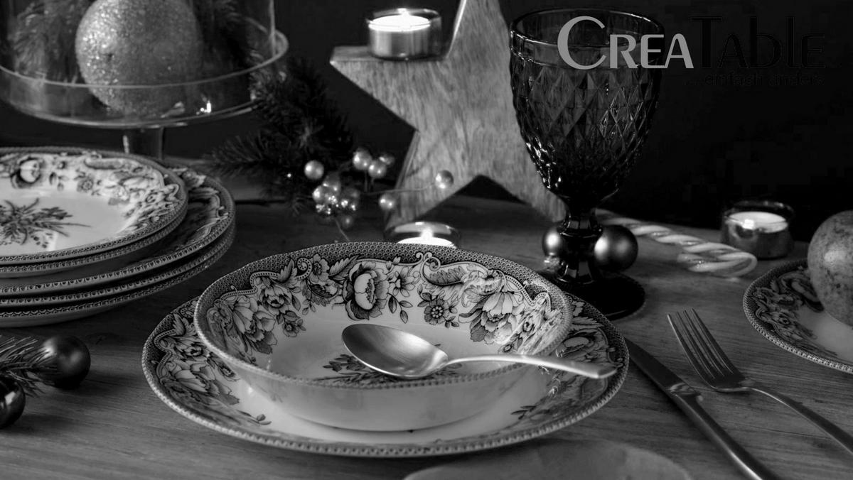 Tafelservice Weihnachten Grün, 12-teilig - Grün, Basics, Keramik - Creatable