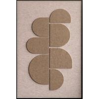 Bild Feltro Beige ca. 80x120cm - Beige/Schwarz, Basics, Holz/Kunststoff (80/120/10cm) - Wandkraft