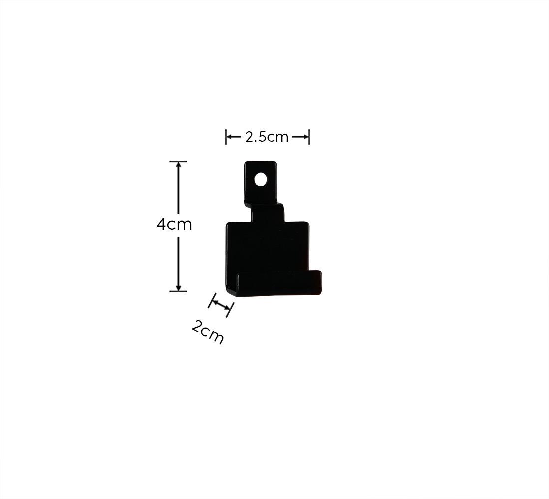 SET MED KROKAR GRACE -SB- - svart, Modern, metall (2,5/4/3cm) - Mömax