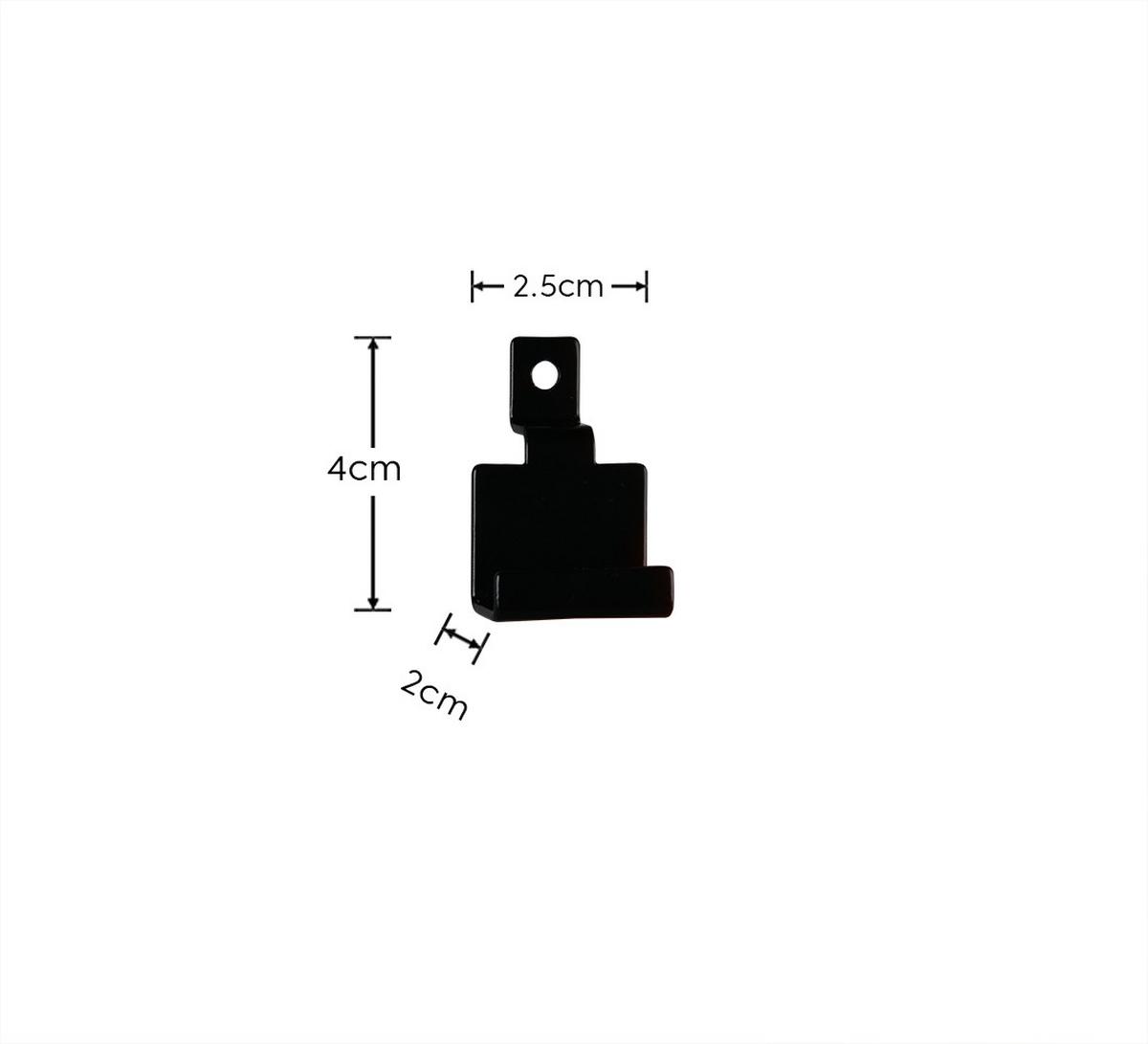 Haken-Set Grace Schwarz 2 Stück - Schwarz, Modern, Metall (2,5/4/3cm) - Mömax