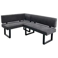 Eckbank Vancouver Grau/Schwarz - Anthrazit/Schwarz, Design, Textil/Metall (125/181,5cm) - MID.YOU