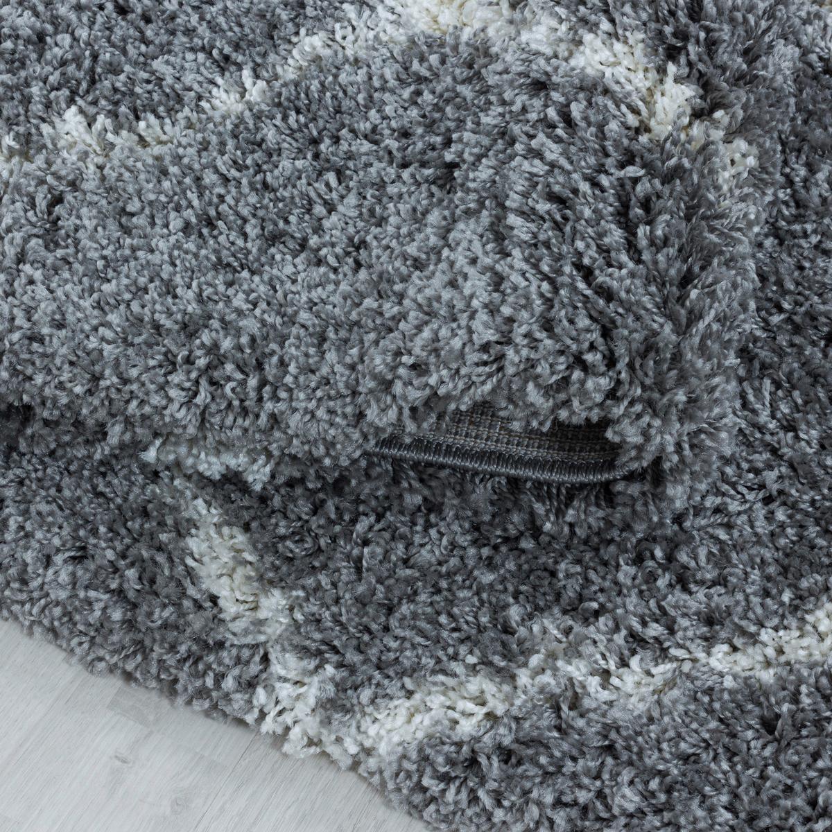 Hochflorteppich Alvor Grau ca. 80x150cm - Grau, Basics, Textil (80/150cm)
