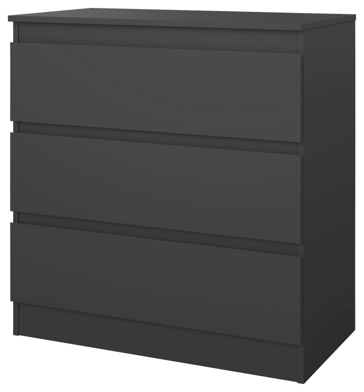 Kommode Mara Anthrazit Nachbildung - Anthrazit, KONVENTIONELL, Holz (77/80/42cm) - Mömax