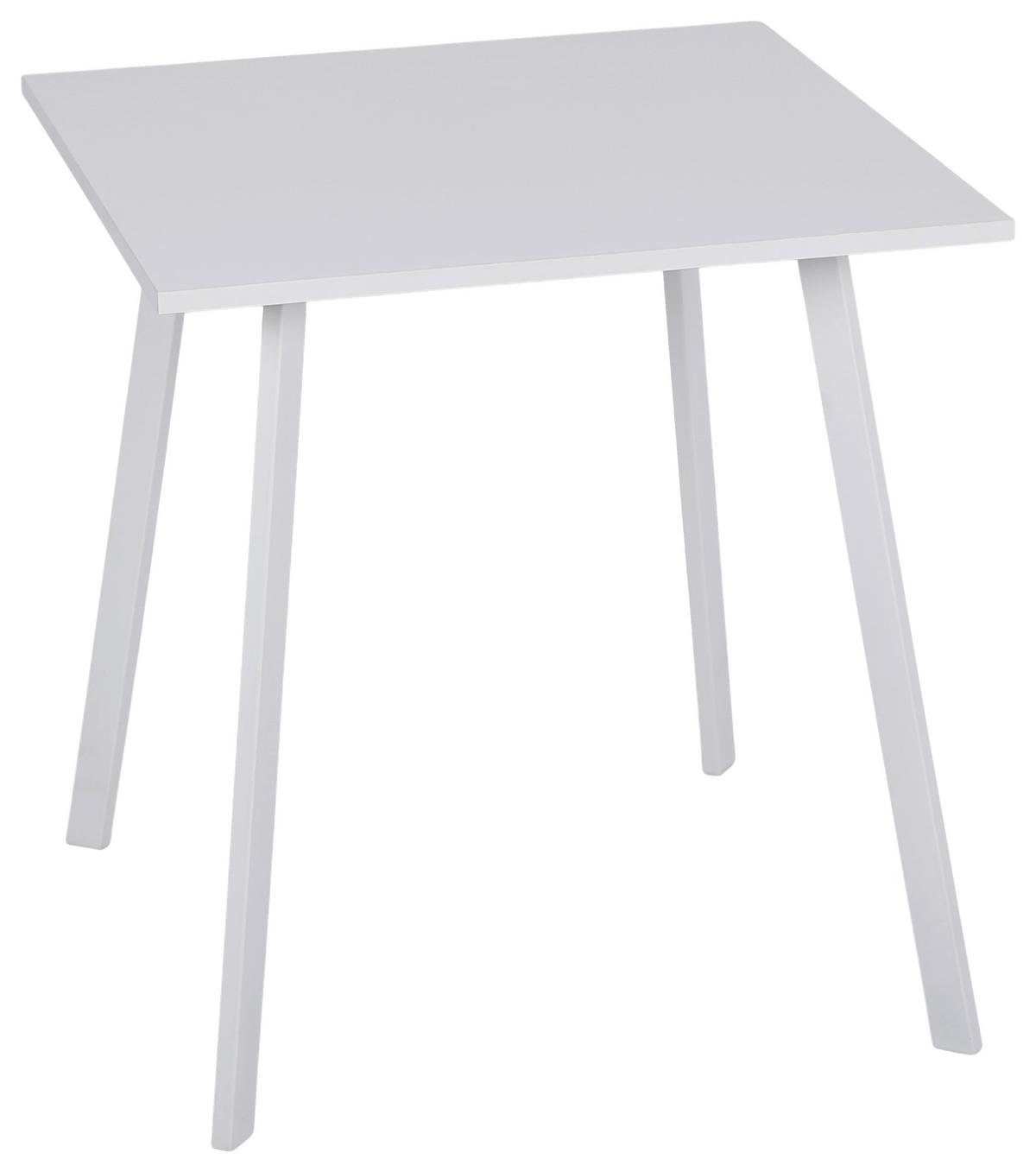 Jedilna Miza Emil -Based- - bela, Design, kovina/leseni material (70/75/70cm) - Based