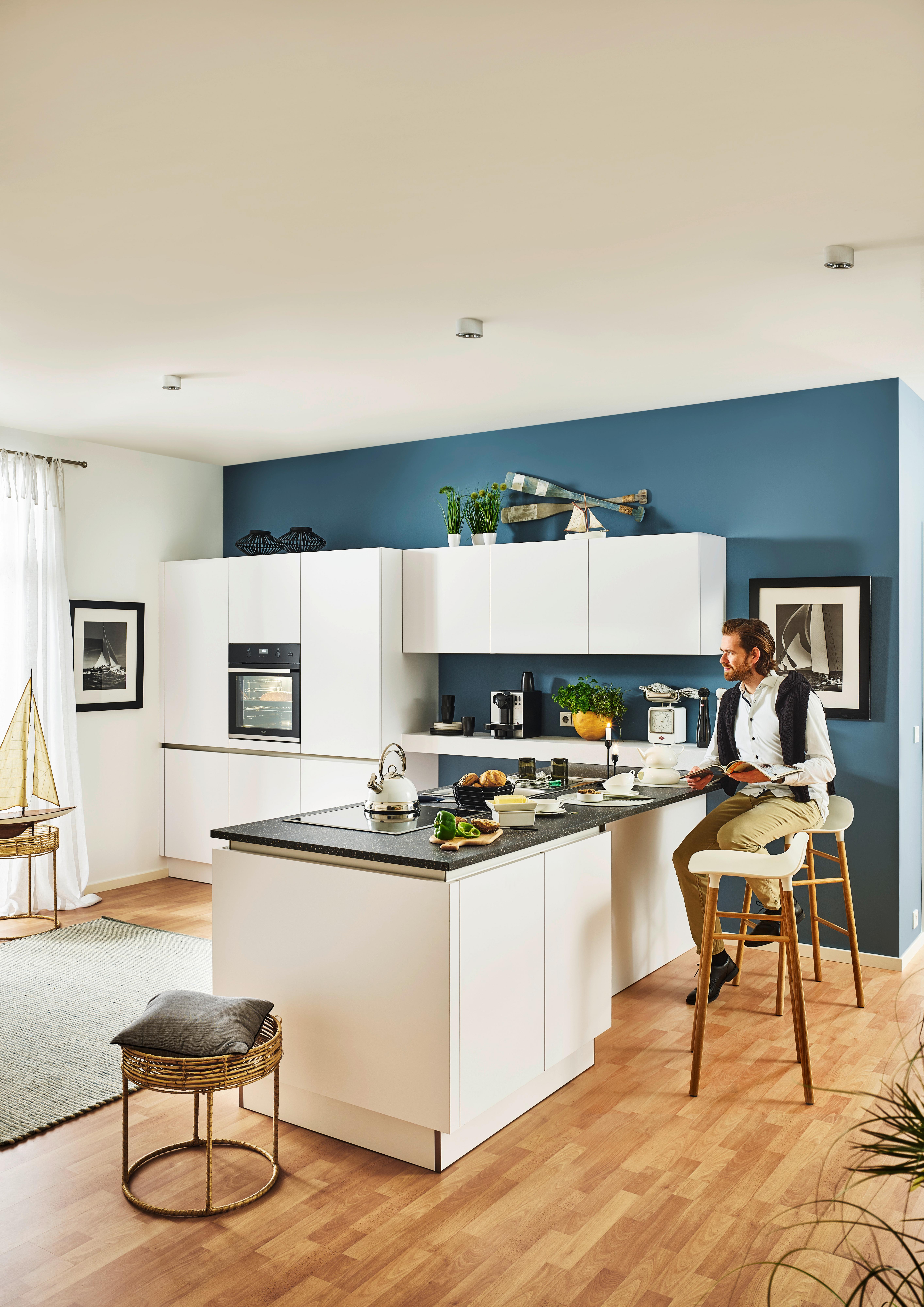 Einbauküche Feel in Weiß matt - Weiß, MODERN, Holzwerkstoff - Nolte Küchen