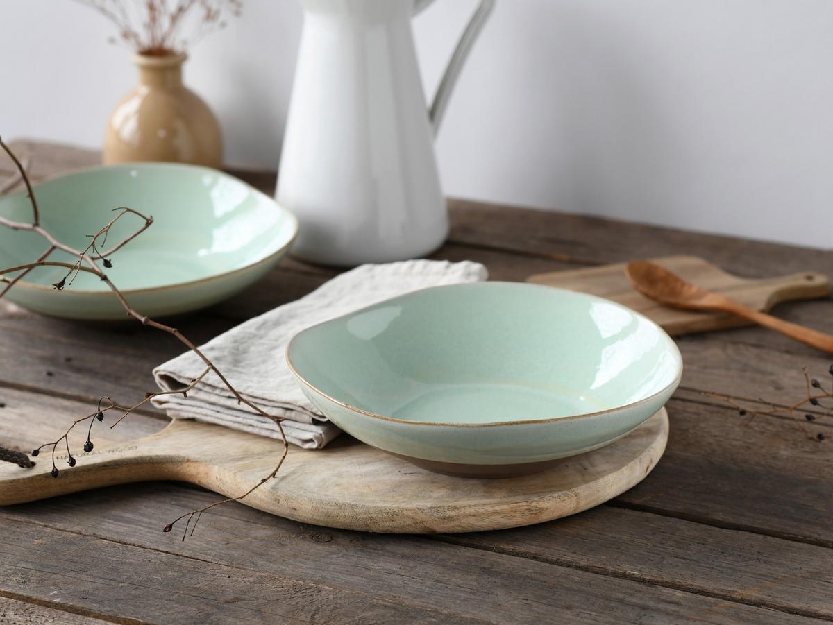 Set Posod Basalt, 2-Delni - žajbljevo zelena, Trend, keramika (22,5cm) - Creatable