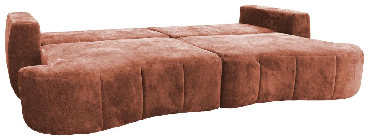 Mega Sofa Berg - boje hrđe/crna, Trend, tekstil/plastika (292/71-99/127cm) - Modern Living