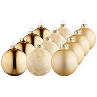 ZESTAW BOMBEK CHOINKOWYCH 812-2039-900 - kolor złoty, Basics, szkło (8cm) - X-Mas