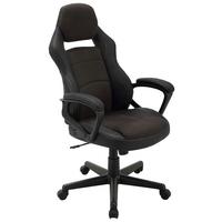 KRZESŁO GAMINGOWE AIMO - jasnoszary/czarny, Design, tworzywo sztuczne/tkanina (62/109-119/68cm) - MID.YOU