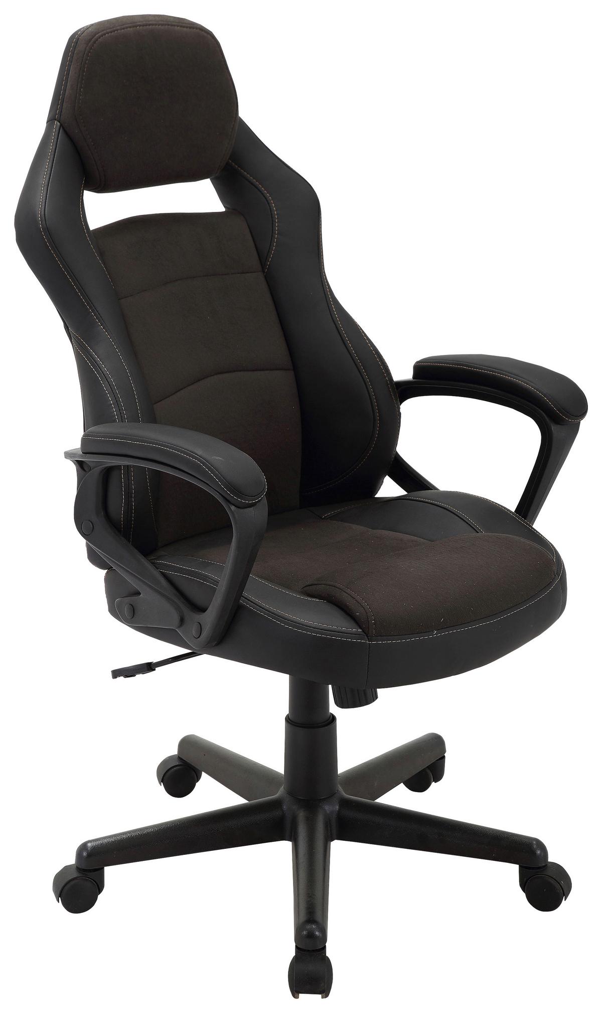 KRZESŁO GAMINGOWE AIMO - jasnoszary/czarny, Design, tworzywo sztuczne/tkanina (62/109-119/68cm) - MID.YOU