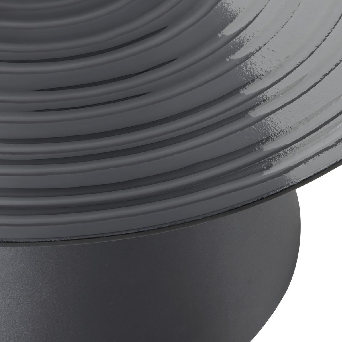 Măsuță de cafea PAUL - negru/gri, Modern, sticlă/metal (80/37/80cm) - Premium Living