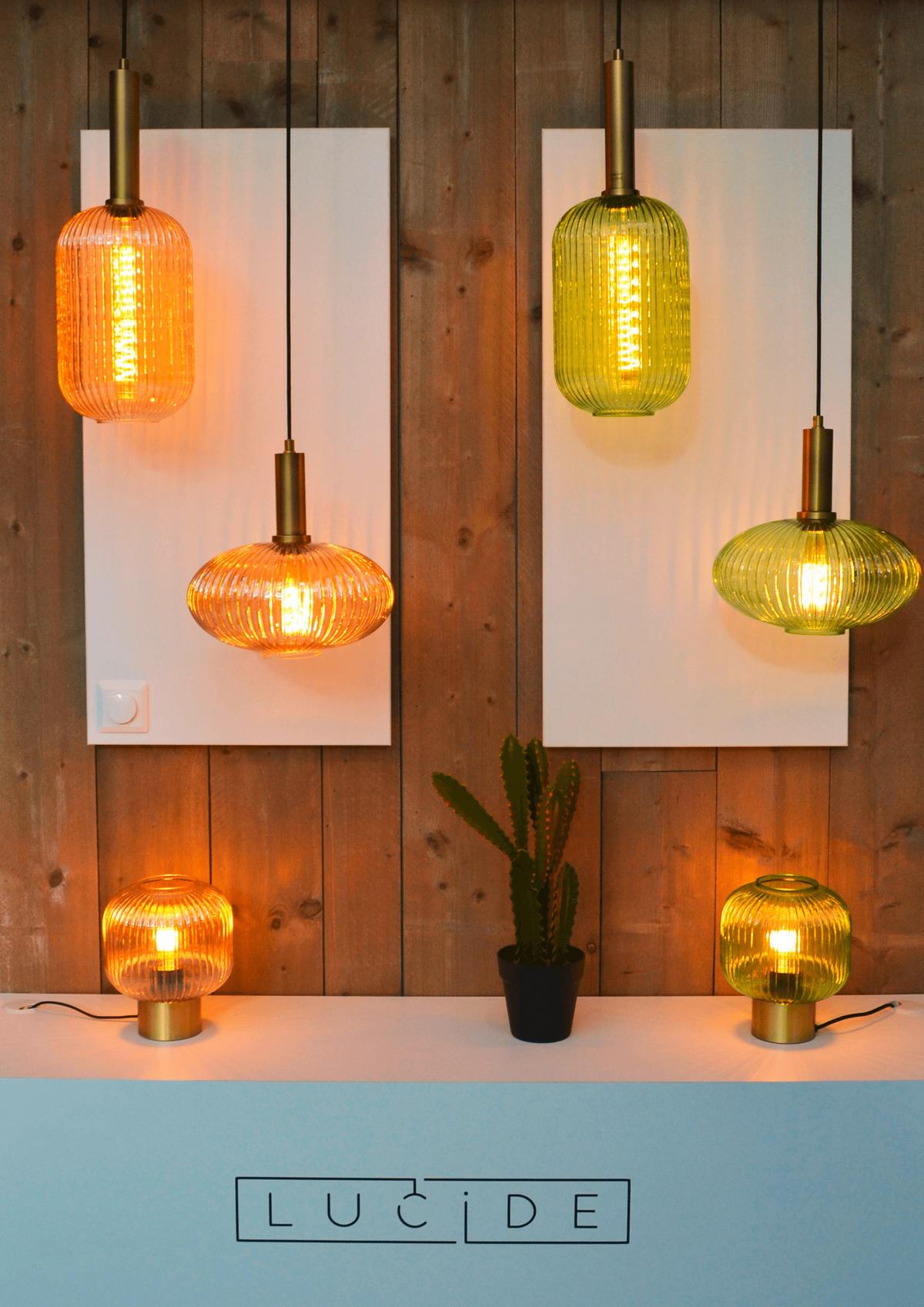 LAMPA WISZĄCA 45386/30/33 MALOTO - zielony, Design, szkło (30/150cm) - Lucide