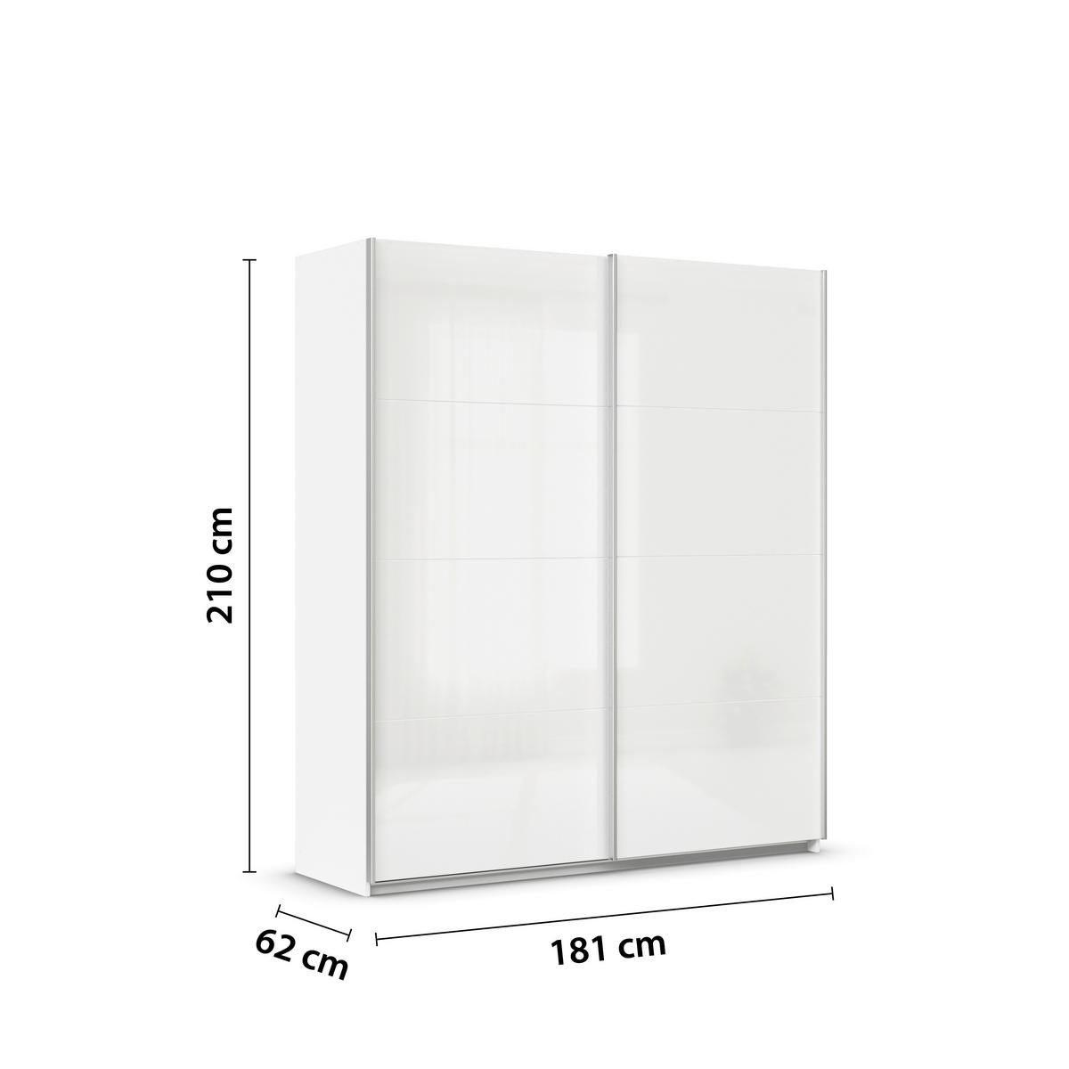 DULAP USI CULISANTE FELDKIRCH - alb/alb lucios intens, Modern, material pe bază de lemn (181/210/62cm)