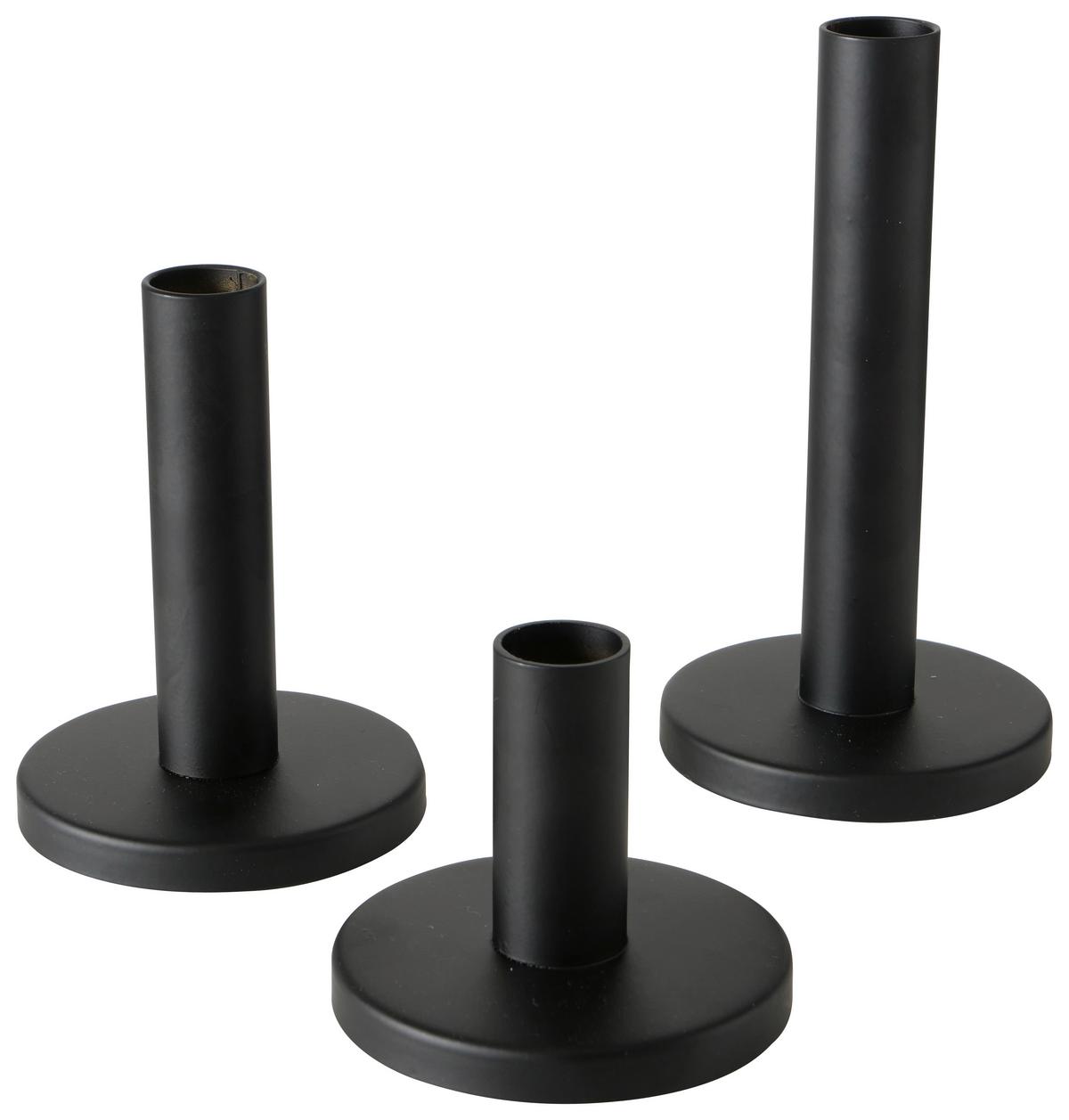 ZESTAW ŚWIECZNIKÓW MALKO I PAZ- - czarny, Basics, metal - Modern Living