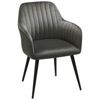 KRZESŁO Z PODŁOKIETNIKAMI MARTHA -TOP- - czarny/szary, Modern, metal/tkanina (57/83,5/58cm) - Mömax