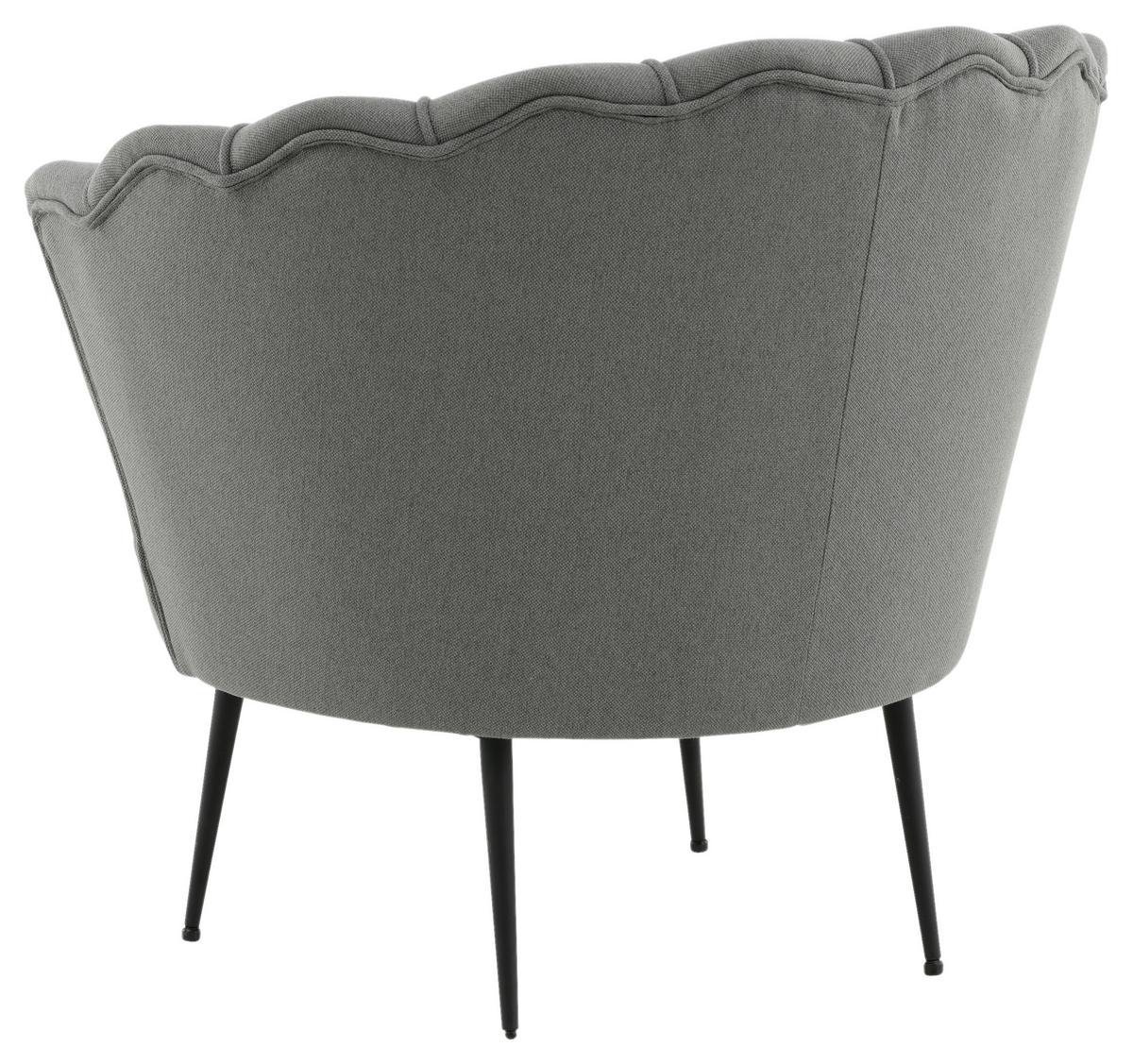 Sessel Calais ca. 83x76 cm Grau - Schwarz/Grau, Design, Textil/Metall (83/76/77cm) - Livetastic