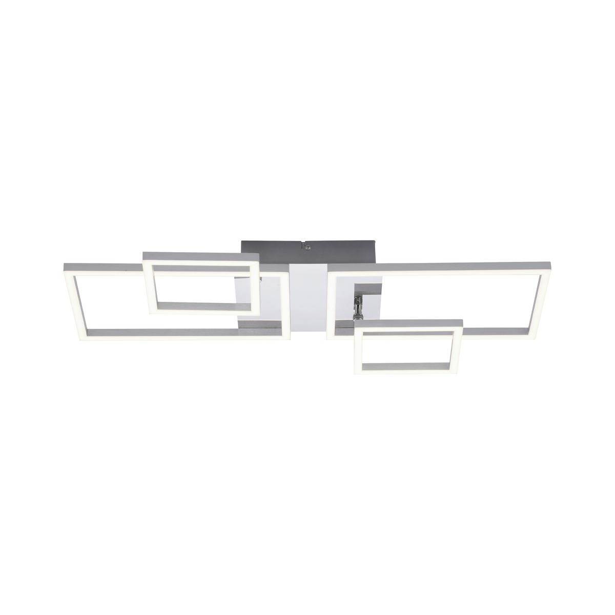 LAMPA SUFITOWA LED 14030-55 IVEN - kolor aluminiowy/kolor niklowy, Basics, tworzywo sztuczne/metal (65/33,5/7,5cm)
