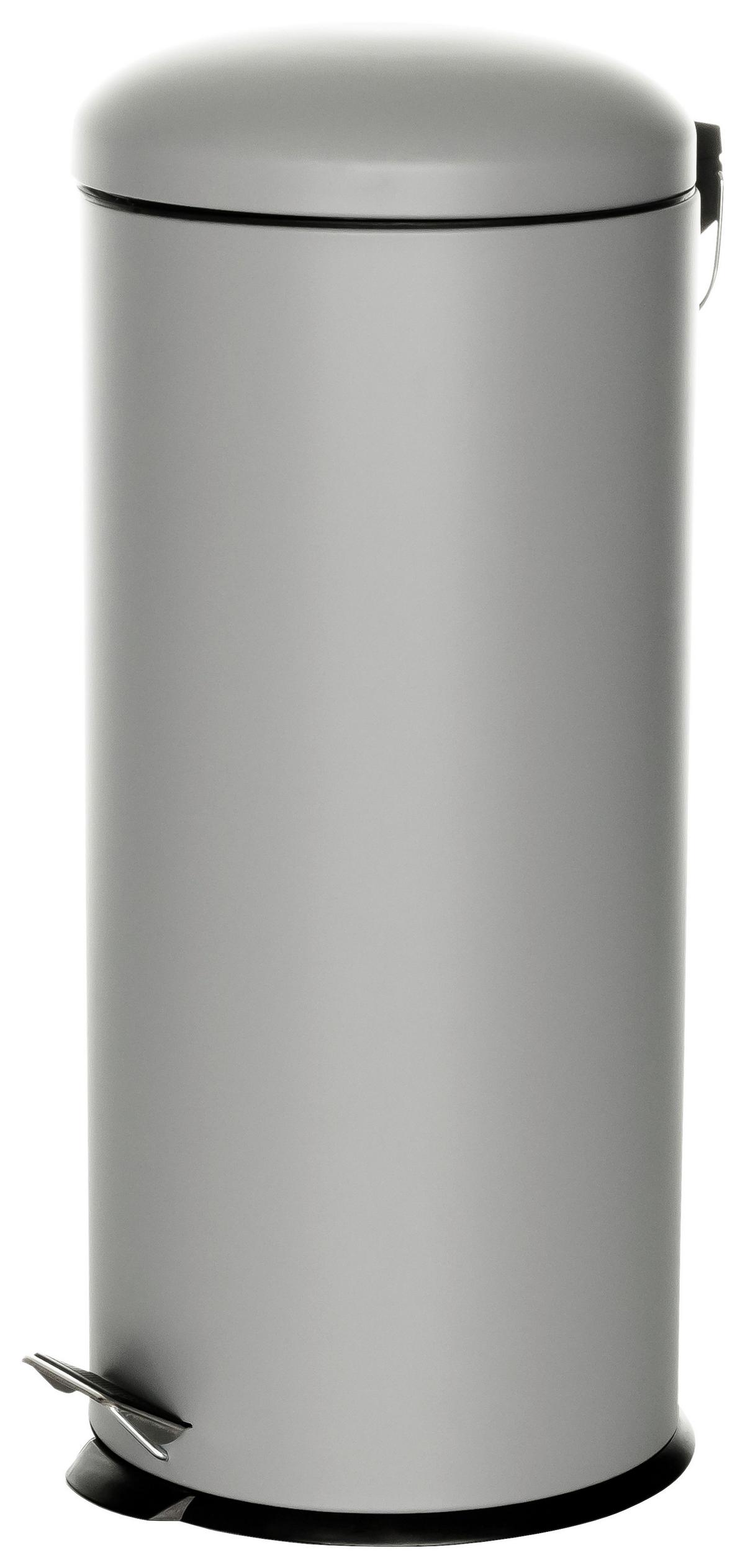 Koš Za Smeti Clean Viii, 30 L, Siva - siva/črna, Basics, kovina/umetna masa (30/69/30cm) - MID.YOU