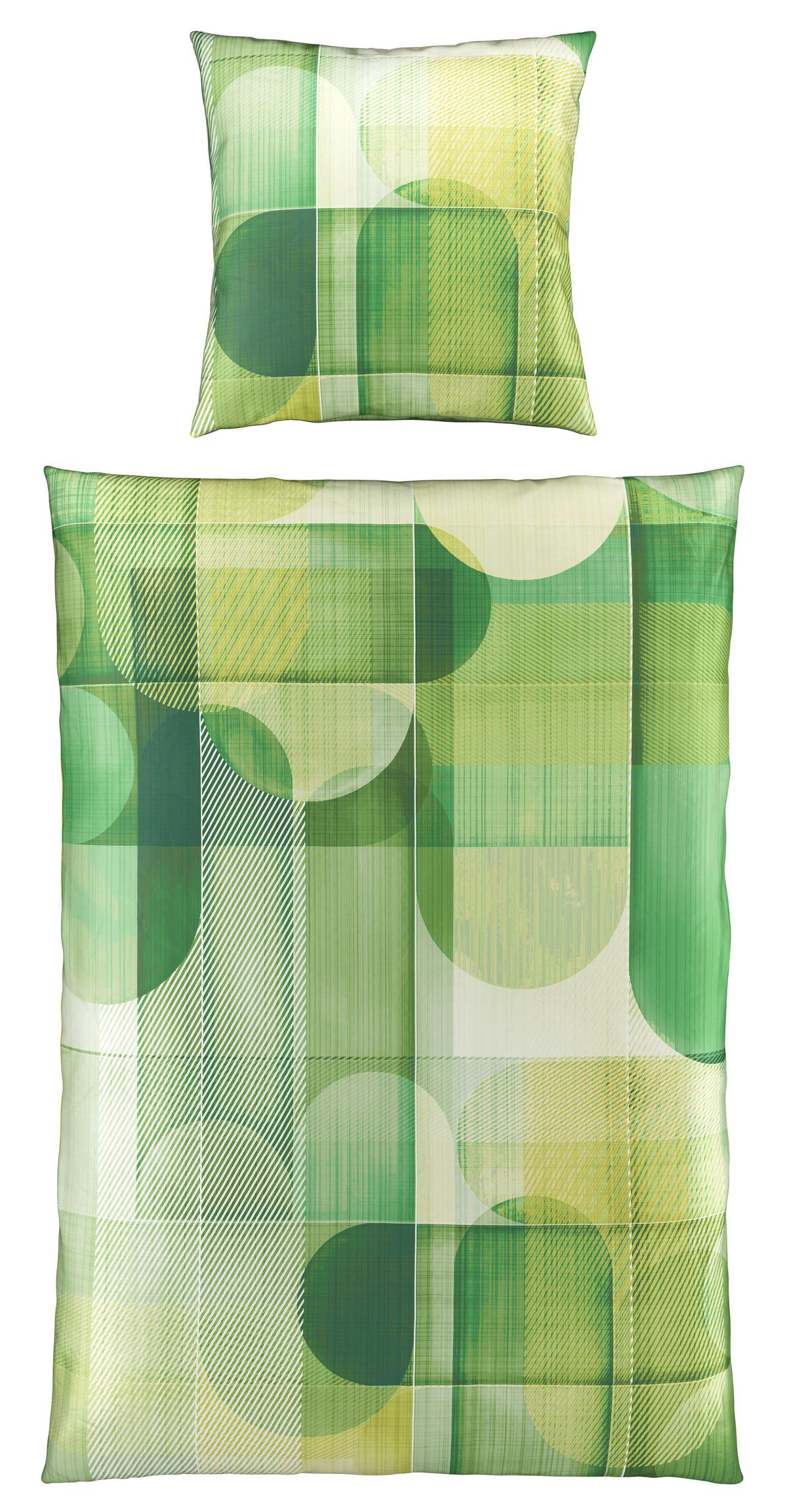 POŚCIEL DWUSTRONNA VARIO BLOCK - zielony, Design, tkanina (135/200cm) - Esposa