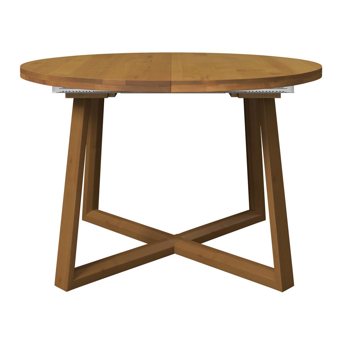 Esstisch Miley in Holz Eiche massiv ca. 120-160x120 cm - Eichefarben, MODERN, Holz (120-160/120/76cm) - Bessagi Home