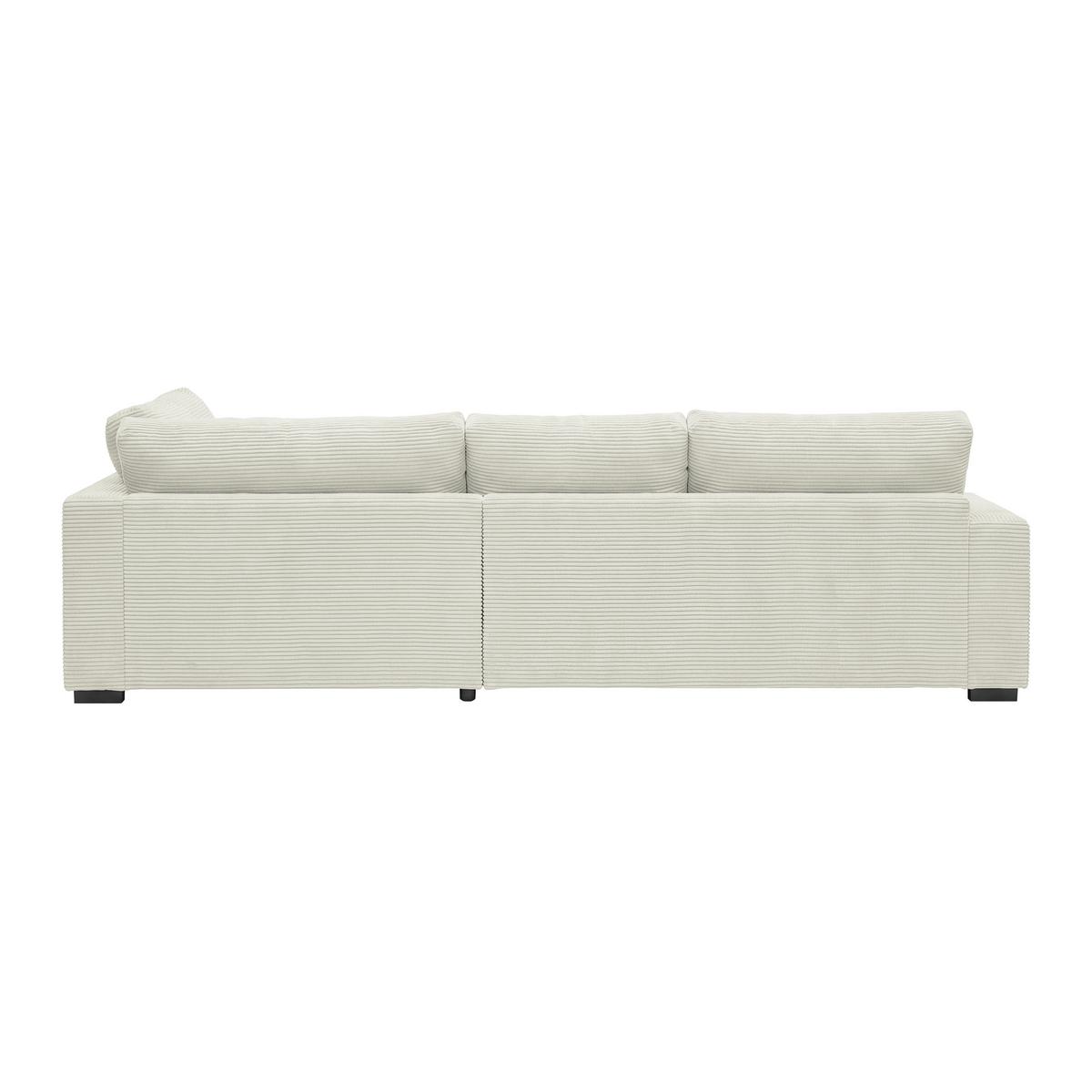 Ecksofa Pedro Creme - Creme/Schwarz, MODERN, Kunststoff/Textil (300/190cm) - Mömax
